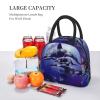 ASEELO Insulated Lunch Bag, Killer Whale Design, with Side Mesh Pocket view 4