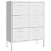TALCUS Steel Cabinet with Drawer, White, 80 x 35 x 101.5 cm view 2