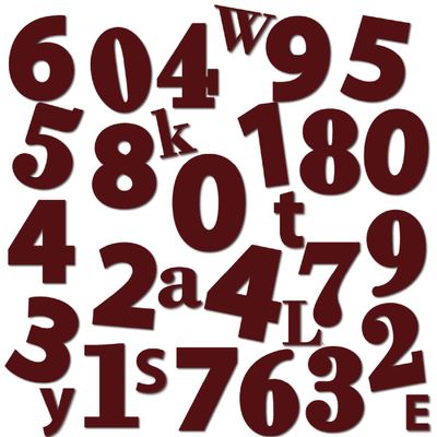 Cut-Out Numbers & Letters House Number - PVC House Number - Customizable Font (L - 12 cm, Bordeaux)