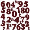Cut-Out Numbers & Letters House Number - PVC House Number - Customizable Font (L - 12 cm, Bordeaux) view 1