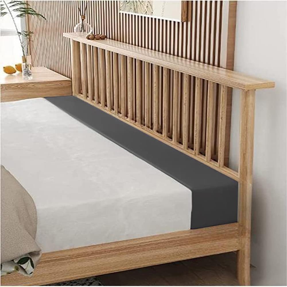 Luxury Leather Custom Queen/King Bed Headboard Gap Filler, Twin Bed Bridge, Thick Wedge Pillow, 0–20.3 cm Mattress Gap Filler