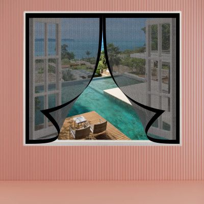 Magnetic Mosquito Window Screen 270 x 290 cm, Black