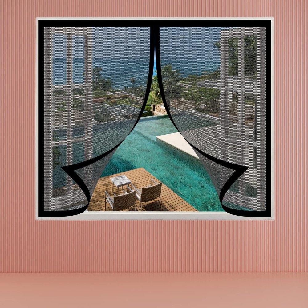 Magnetic Mosquito Window Screen 270 x 290 cm, Black