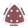 TYTOGE 61-Piece Oscillating Tool Sanding Pad Set, 90 mm, 6-Hole Triangle Pads for 2-Inch Sanders view 2