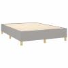 ZEYUAN Box Spring Bed with Mattress, Upholstered Bed, Light Gray, 140 x 200 cm view 4