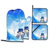 Winter Snowman Oven Mitts and Pot Holders, 4-Piece Set view 1