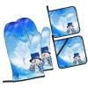 Winter Snowman Oven Mitts and Pot Holders, 4-Piece Set view 2