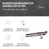 Garesa Andrea Curtain Rod, 20 mm, 2-Track, Chrome, 380 cm, with Rings and Pleat Hooks view 3