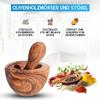Olive Wood Mortar and Pestle, Handmade, Approx. 12 cm view 4