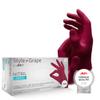AMPRI Style Grape by Med-Comfort Nitrile Gloves, Bordeaux Red, 100/Box, XS, Powder-Free view 1
