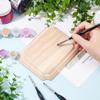 FINGERINSPIRE Unfinished Rectangular Wooden Plaque, 15.3 x 12.2 x 1.7 cm, Natural Wood Sign for Painting, Carving, and Pyrography view 3