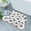 Inshere You Look Good Bath Mat, Gray, Soft Absorbent Plush, Non-Slip, Washable, 63.5 x 53.3 cm view 1