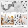 Inshere You Look Good Bath Mat, Gray, Soft Absorbent Plush, Non-Slip, Washable, 63.5 x 53.3 cm view 4
