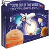 Spectacular 3D Out-of-This-World Space Birthday Card SPT006 view 1