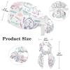 HOHODIY Adjustable Work Cap with Buttons, Elephant Crocodile Monkey Protective Hat with Bow Hair Tie for Women, Multicolor 01, M/L view 2