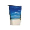 Lsjuee Ocean Print Standing Pencil Case with Zipper view 2