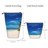 Lsjuee Ocean Print Standing Pencil Case with Zipper view 3
