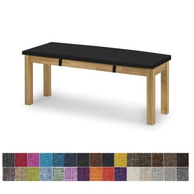yaoumeo Bench Cushion, 90 x 30 x 5 cm, Black