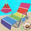 FANSU Garden Lounger Cover, Microfiber Terry Cover with Pockets, Rainbow, 75 x 210 cm view 2