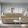 Ystyle Velvet Sofa Cover for 2-Seater Sofa, Stretch Couch Protector with Armrests, Non-Slip, Camel view 2