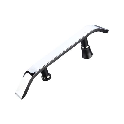 LIVINQ Bathroom Glass Door Handle, Silver, Shower Door Sliding Handle, Towel Bar, One-Sided Push-Pull Handle with Accessories