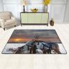 Deer on Snowfield Shaggy Flannel Rug, 183 x 121 cm view 2