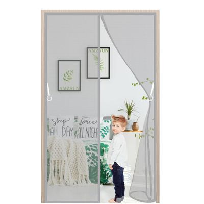 Magnetic Fly Screen Door for Balcony Doors, 220 x 200 cm, Gray