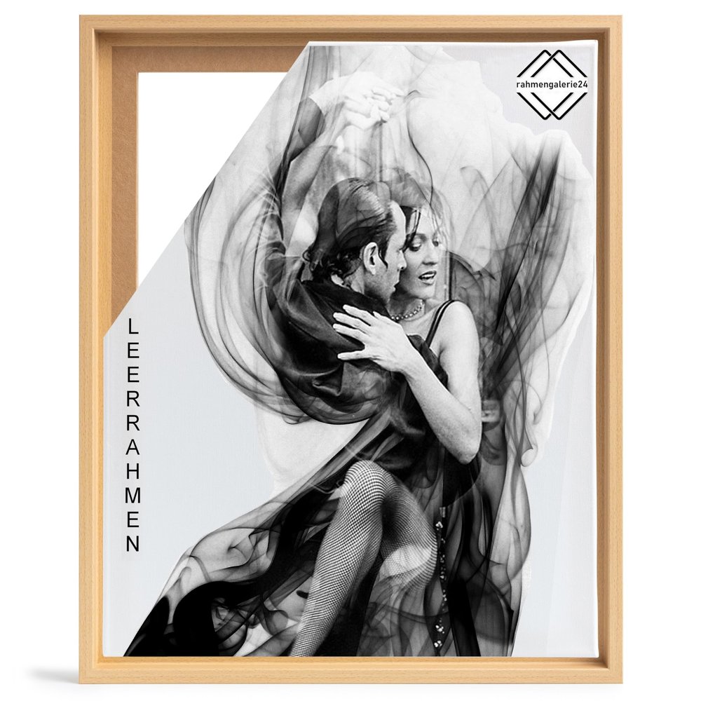 rahmengalerie24 Shadow Gap Frame for Canvas, 35 x 45 cm, Beech Wood Look