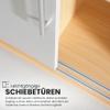bm 2OH Sliding-Door Cabinet, Lockable, Gray/Silver view 3