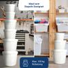 MIG 1 L Buckets with Lids, White – 5 Stackable Plastic Buckets view 3