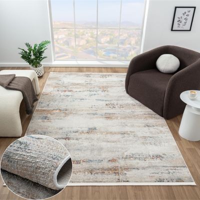 MY-RUG Neha Vintage Rug - 140 x 200 cm, Light Gray/Cream Living Room Rug
