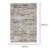 MY-RUG Neha Vintage Rug - 140 x 200 cm, Light Gray/Cream Living Room Rug view 2