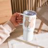Mr. & Mrs. Panda XXL Travel Mug – Bear and Bunny Hugging view 4