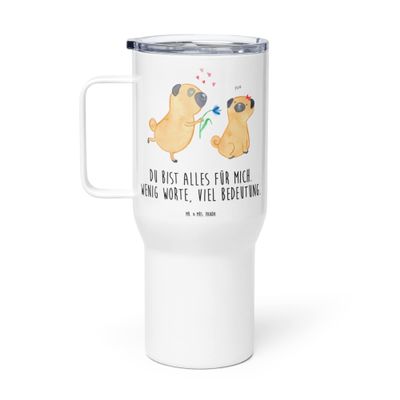 Mr. & Mrs. Panda Pug in Love Travel Mug