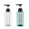 SUREK Square Countertop Soap Dispenser, Refillable Plastic Lotion Bottle, 300 ml view 1