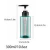 SUREK Square Countertop Soap Dispenser, Refillable Plastic Lotion Bottle, 300 ml view 2