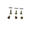 Dowel Screw Set, 100 pcs, 2 x 6 mm, 2 x 7 mm, 2 x 8 mm, 2.5 x 8 mm, 2.5 x 10 mm, Flat-Head Screws, Black view 3
