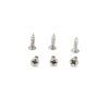 Dowel Screw Set, 100 pcs, 2 x 6 mm, 2 x 7 mm, 2 x 8 mm, 2.5 x 8 mm, 2.5 x 10 mm, Flat-Head Screws, Black view 4