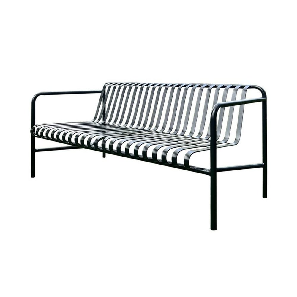 ARINAL Metal Outdoor Park Bench, 2-Seat