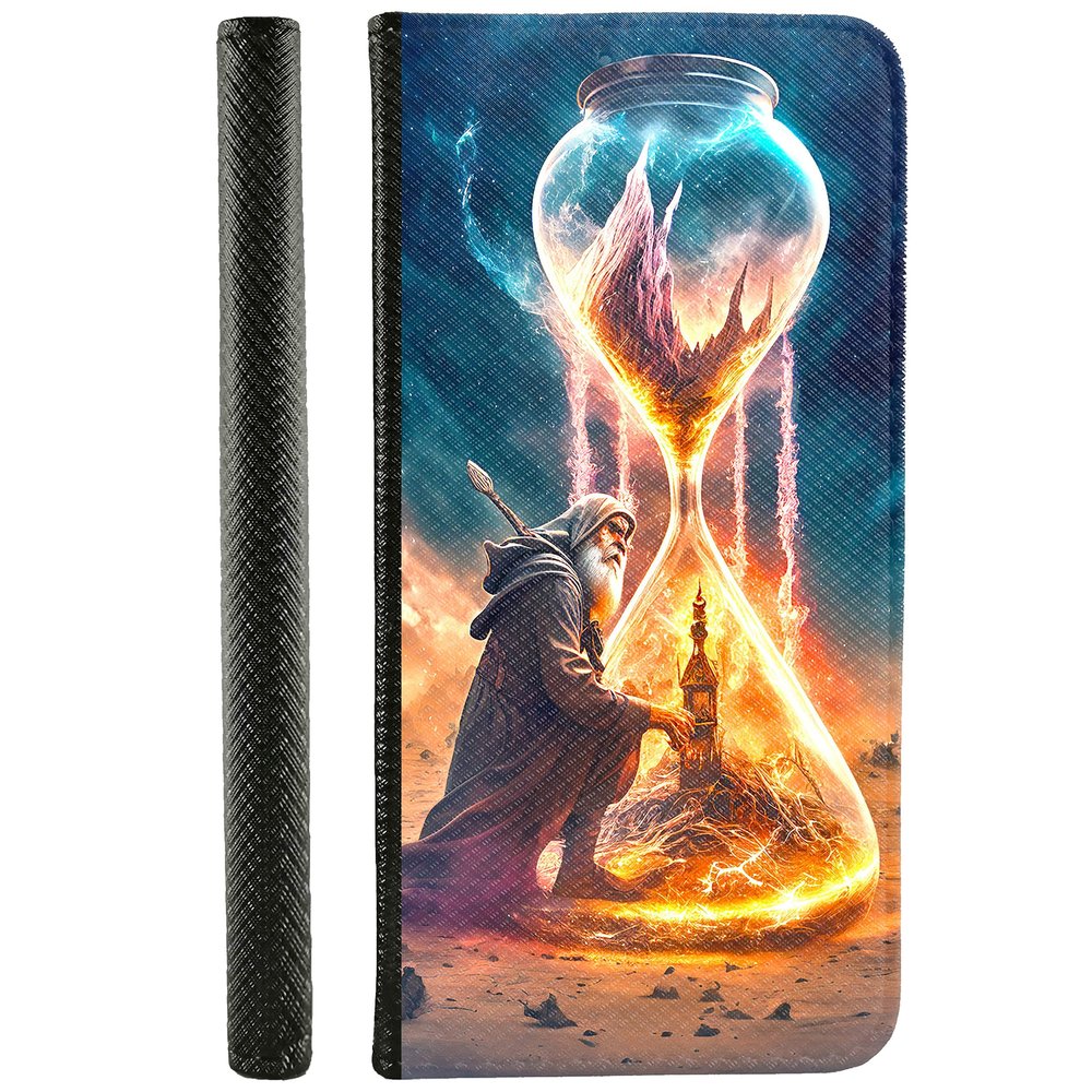 CoverHeld Flip Case for Xiaomi Redmi 9i, Faux Leather, Fantasy Motif 3501 Magician at Magical Hourglass