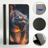 CoverHeld Flip Case for Xiaomi Redmi Note 9S, Faux Leather, Design 3505 Tiger in Flames view 2