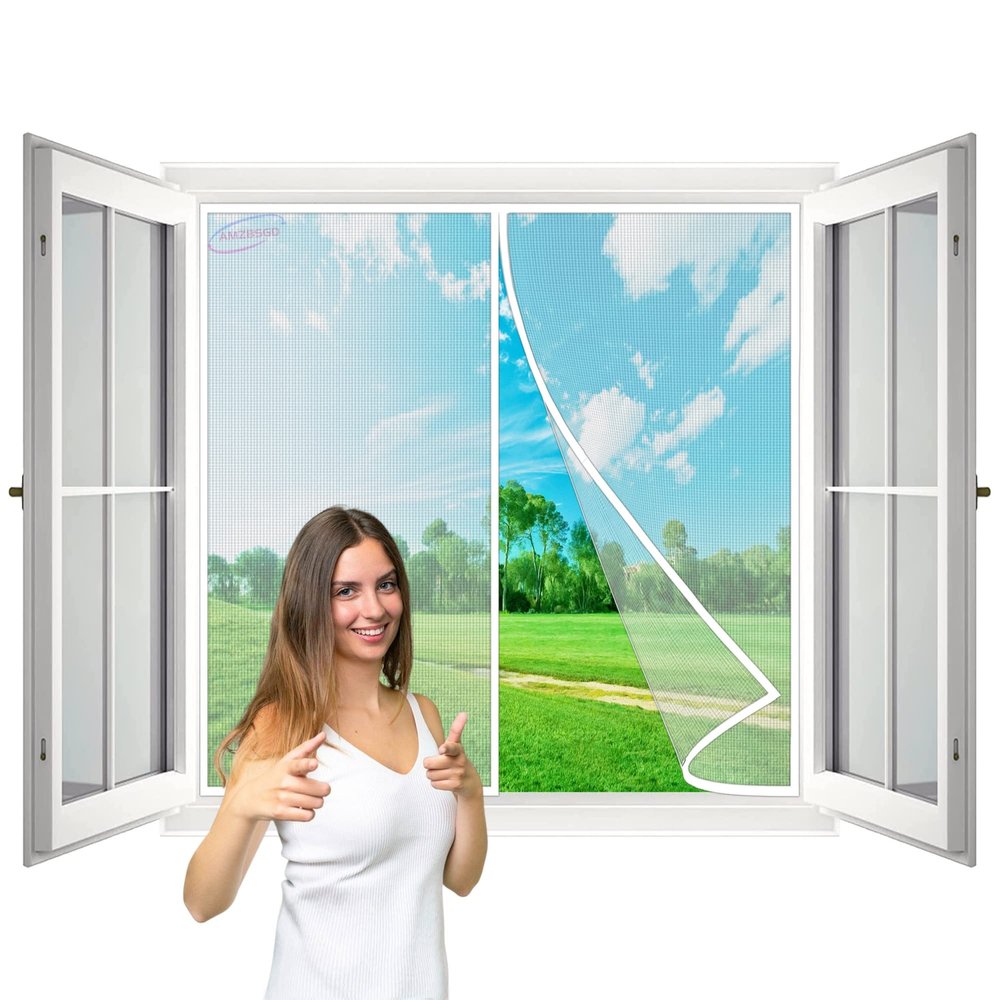Insect Screen for Balcony Windows, 250 x 210 cm Magnetic Fly Curtain