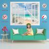 Insect Screen for Balcony Windows, 250 x 210 cm Magnetic Fly Curtain view 3