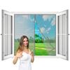 Magnetic Fly Screen for Windows, 90 x 100 cm, Automatic Closing, Gray view 1