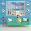 Magnetic Fly Screen for Windows, 90 x 100 cm, Automatic Closing, Gray view 3
