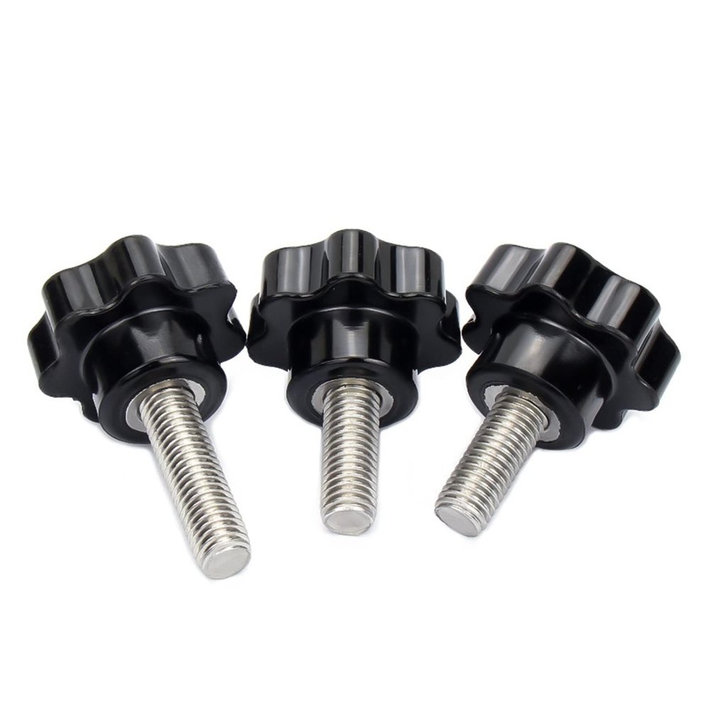 M5/M6/M8 304 Stainless Steel Star Knob Screw, 25 mm (3 pcs), M6, 38 mm Head