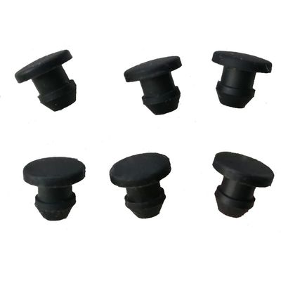T-Type Sealing Plugs, Black Silicone Rubber Caps, 5 Pieces, Size A: 3.5 mm