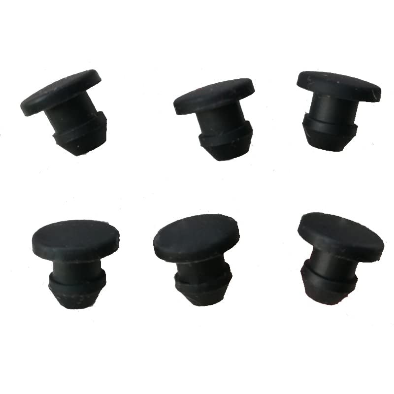 T-Type Sealing Plugs, Black Silicone Rubber Caps, 5 Pieces, Size A: 3.5 mm