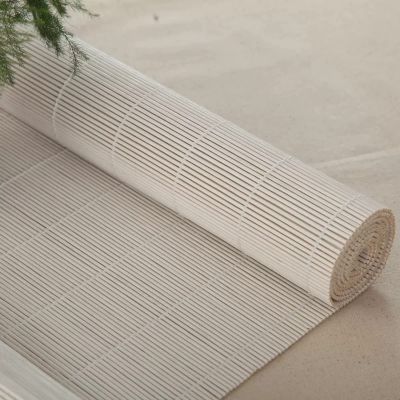 zhijiaqian456 Wei Bamboo Roller Blind, Sun and Privacy Protection, Cord Control, Natural Wood, Customizable, 115 x 210 cm
