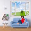 Magnetic Fly Screen Curtain for Windows, 130 x 60 cm, White view 1